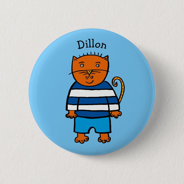 Personlig Dillon katten Knapp (Framsida)