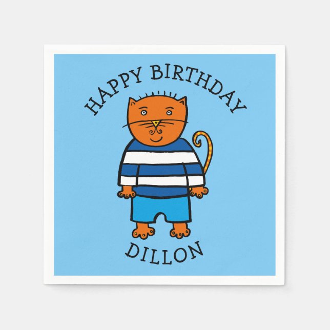 Personlig Dillon katten Pappersservett (Framsidan)