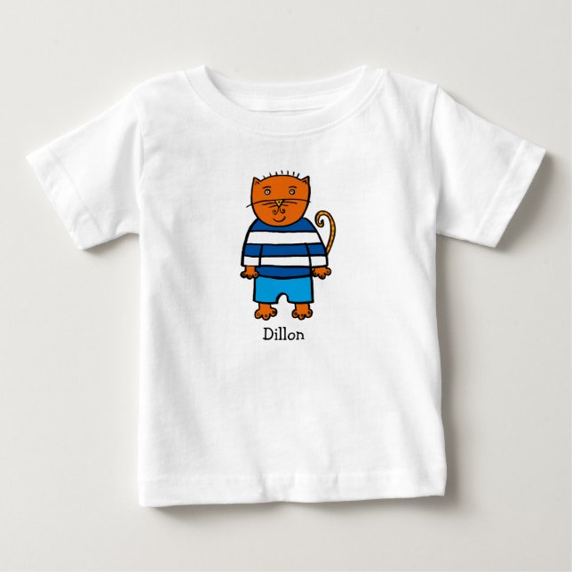 Personlig Dillon katten T-shirt (Framsida)