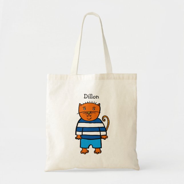 Personlig Dillon katten Tygkasse (Framsidan)
