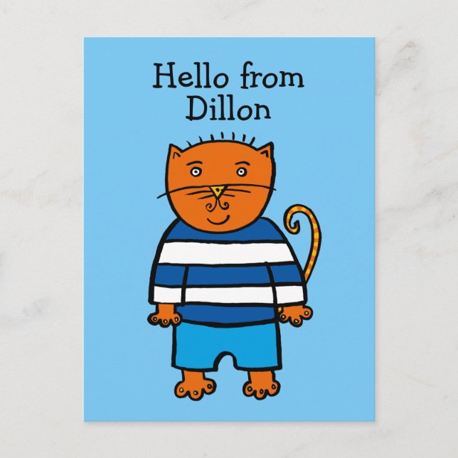 Personlig Dillon katten Vykort (Framsida)
