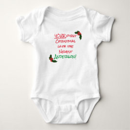 Personlig Din första juldräkt Baby T Shirt