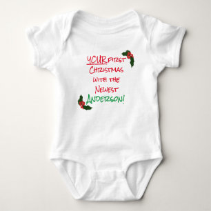 Personlig Din första juldräkt Baby T Shirt