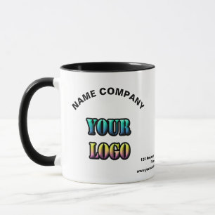 Personlig din logotyp text utrymme namn företag ed mugg