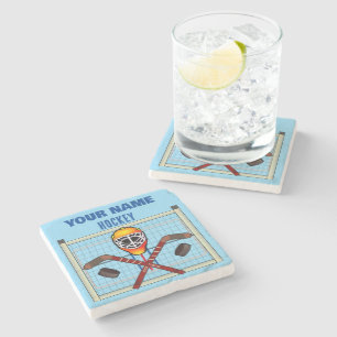 Personlig DIN NAME Hockey Stenunderlägg