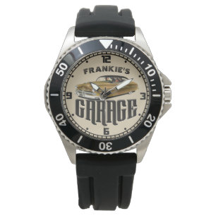 Personlig DIN NAMN 1950 Mercury Merc Garage Armbandsur