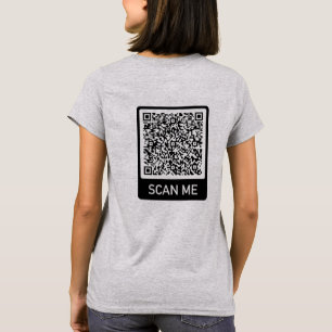 Personlig din QR-kod Scan Info Funny T-Shirt