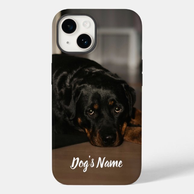 Personlig din Rottweiler-Hund Photo & Namn (Baksida)