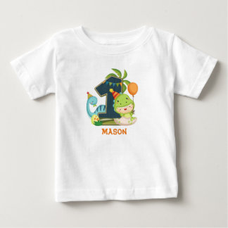 Personlig Dino 1:a födelsedagsskjortan T Shirt