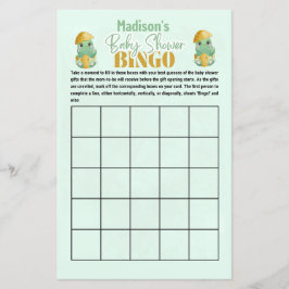 Personlig Dino Bingo Baby Shower-spel