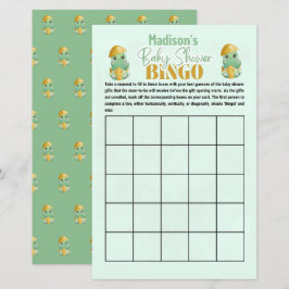 Personlig Dino Bingo Baby Shower-spel