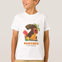 Personlig Dino Birthday Tshirt för Brother