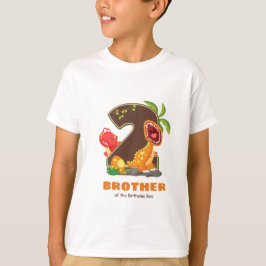 Personlig Dino Birthday Tshirt för Brother T Shirt