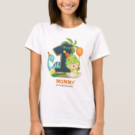 Personlig Dino Birthday Tshirt för Mamma T Shirt