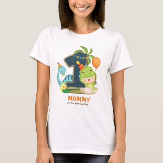 Personlig Dino Birthday Tshirt för Mamma T Shirt