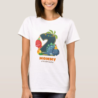 Personlig Dino Birthday Tshirt för Mamma T Shirt