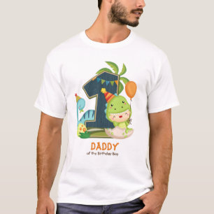 Personlig Dino Birthday Tshirt för pappa T Shirt