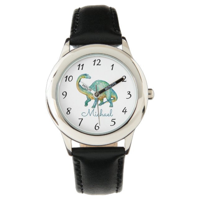Personlig Dinosaur Barn Armbandsur (Framsida)