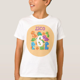 Personlig Dinosaur Birthday T Shirt