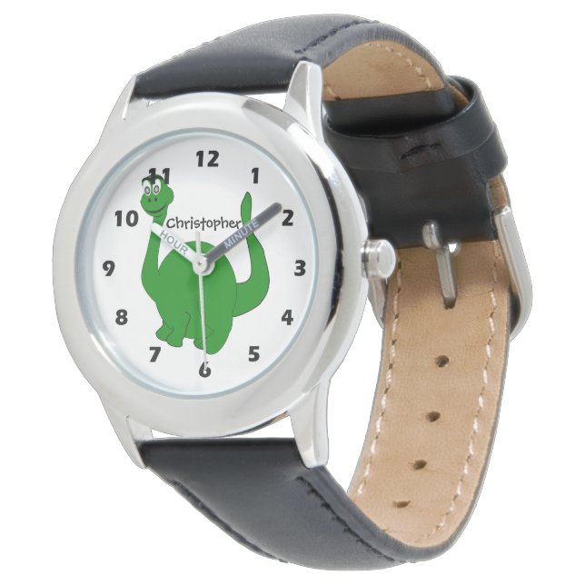 Personlig Dinosaur-design Armbandsur (Vinklad)