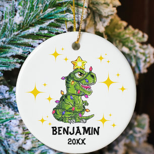 Personlig Dinosaur-juljuren Julgransprydnad Keramik