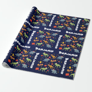 Personlig Dinosaur-jultomten Hat Mönster Presentpapper