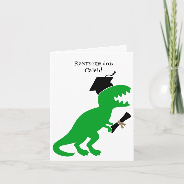 Personlig Dinosaur Kindergarten Studenten Kort (Framsida)