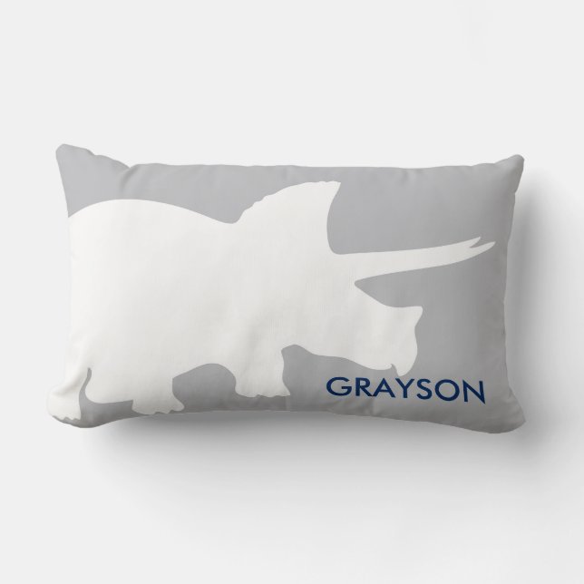 Personlig Dinosaur Lumbar Pillow Dino Decor Lumbarkudde (Framsida)