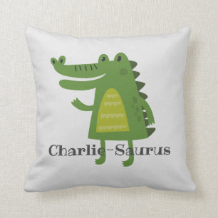Personlig Dinosaur Pillow-för barn Kudde