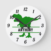 Personlig Dinosaur Round Clock