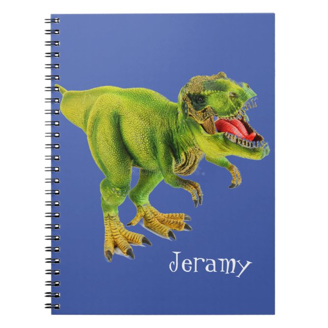Personlig dinosaur spiral foto anteckningsbok (Framsidan)