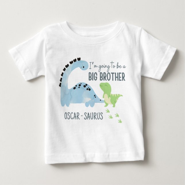 Personlig Dinosaur Storebror, Storebr T Shirt (Framsida)