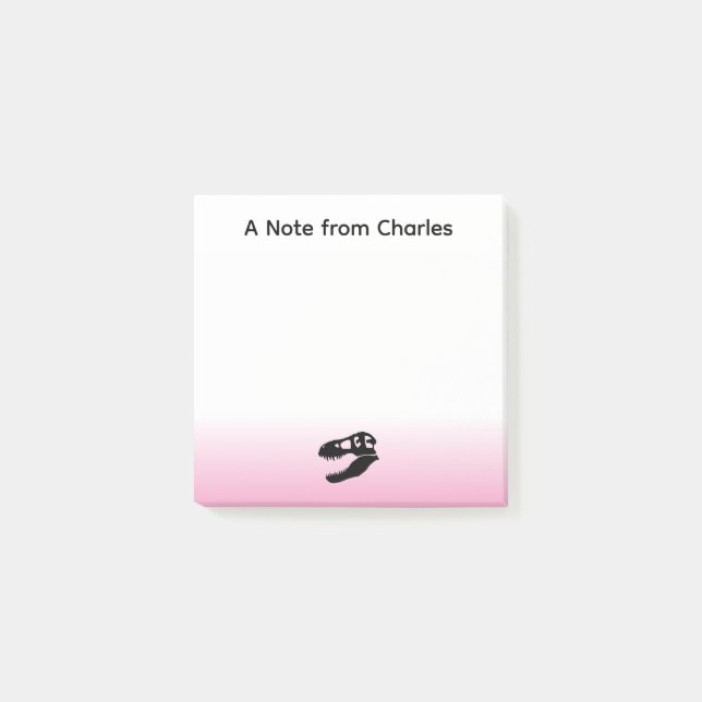 Personlig Dinosaur T. rex Post-it Block (Framsida)