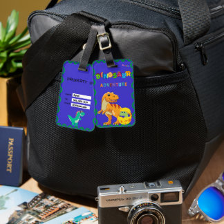 Personlig Dinosaur Thmet Luggage Tag Bagagebricka