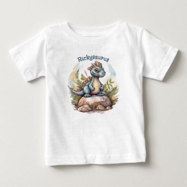 Personlig Dinosaurie T-Shirt (Framsida)