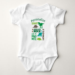 Personlig Dinosaurs babystöttgåva från Sten T Shirt