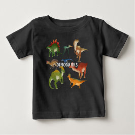 Personlig Dinosaurs Cute färg brun svart T Shirt