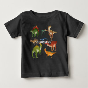 Personlig Dinosaurs Cute färg brun svart T Shirt