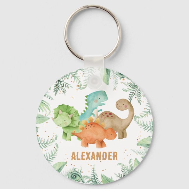 Personlig Dinosaurs Jurasic Vild 1 Nyckelring (Framsida)