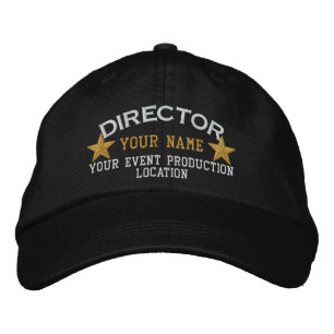 Personlig DIRECTOR Stars Cap Embroidery Broderad Keps