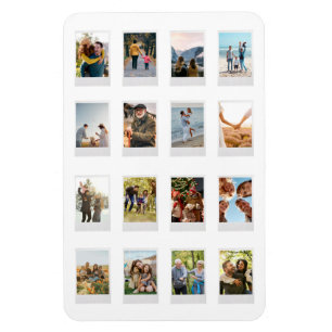 Personlig direktfilm 16 fotokollage magnet