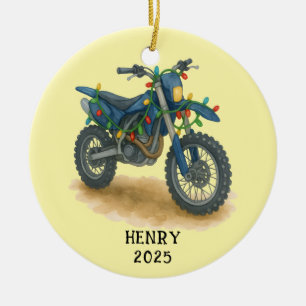 Personlig Dirt Bike Jul Motorcykel Pojkar Julgransprydnad Keramik