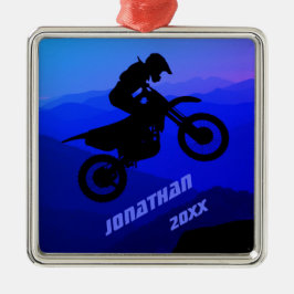 Personlig Dirt Bike Motocross jul Julgransprydnad Metall