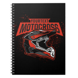 Personlig Dirt Bike Motocross Tävla Helmet Anteckningsbok