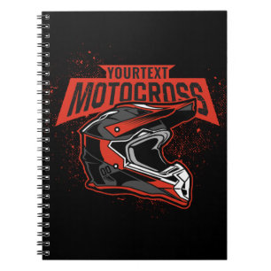Personlig Dirt Bike Motocross Tävla Helmet Anteckningsbok