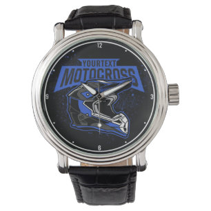 Personlig Dirt Bike Motocross Tävla Helmet Armbandsur