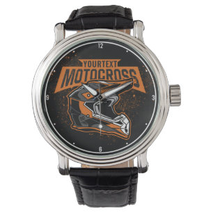 Personlig Dirt Bike Motocross Tävla Helmet Armbandsur