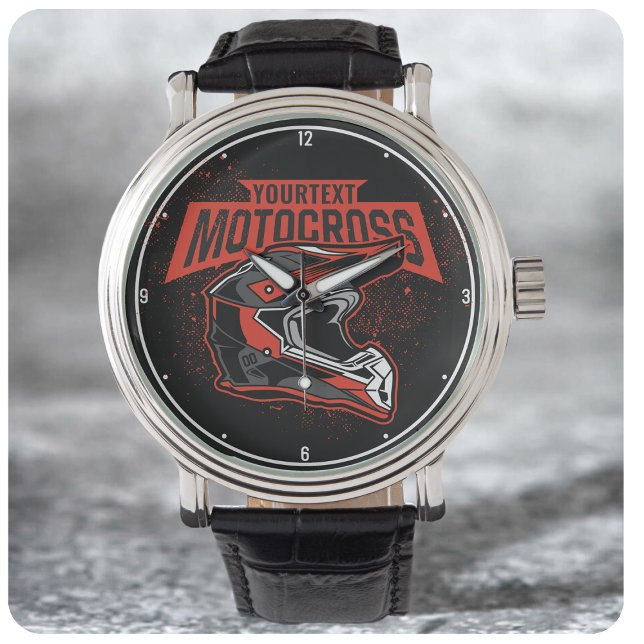 Personlig Dirt Bike Motocross Tävla Helmet Armbandsur (Skapare uppladdad)