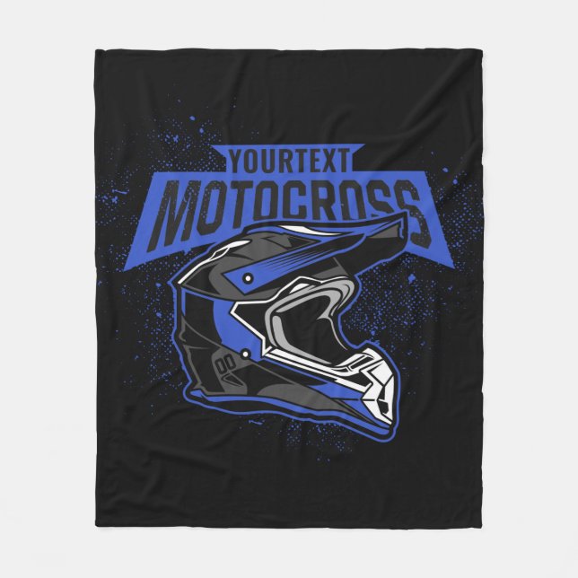Personlig Dirt Bike Motocross Tävla Helmet Fleecefilt (Framsidan)
