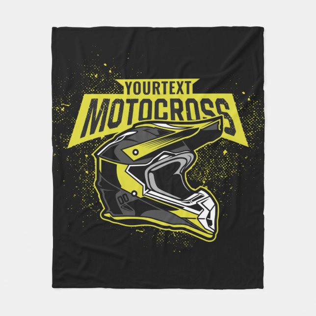Personlig Dirt Bike Motocross Tävla Helmet Fleecefilt (Framsidan)